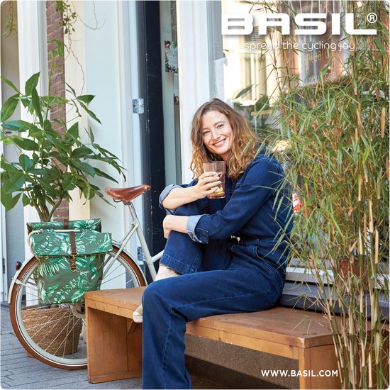 Basil Ever-Green Dubbele fietstas - Beige - 32 Liter van Basil — afbeelding 5