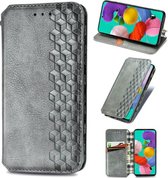 AA Commerce Telefoonhoesje - Book Case - Geschikt Voor Samsung Galaxy A51 5G - Grijs