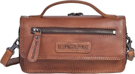 Hillburry tas - schouder tas - Portemonnee tas met Telefoonvak - Cognac /  Bruin | bol