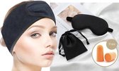 Beauty slaappakket – Verstelbare haarband – Premium spa hoofdband – Wasbare hoofdband – Schoonheidsspecialist – Antibacterieel hoofdband Soft – Slaapmasker – Slaapmasker van zijde – Spa maske