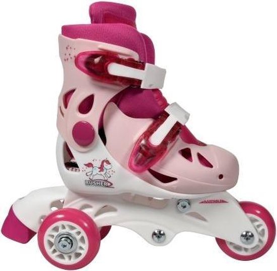 bord streepje Het is goedkoop Meegroei rollerskates met 3 wieltjes - Eenhoorn | Roze verstelbare  inlineskates van... | bol.com