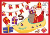 Set van 8 dezelfde Sinterklaaskaarten, Sinterklaas, Sinterklaasfeest, Wenskaart, Ansichtkaart - Leuke Post
