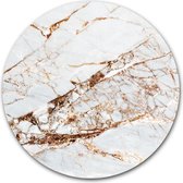 Wandcirkel marmer wit rosé goud - WallCatcher | Acrylglas 100 cm | Muurcirkel Rose Gold