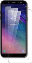 Screenprotector Glas - Tempered Glass Screen Protector Geschikt voor: Samsung Galaxy A6 2018 - 2x