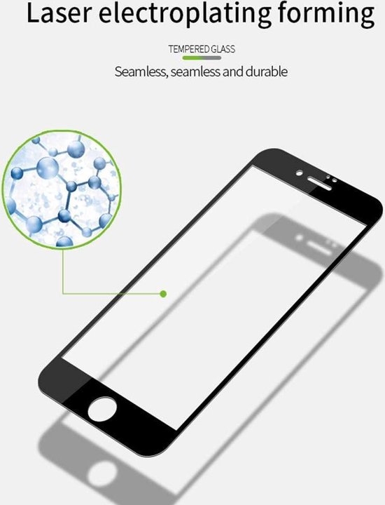 Screenprotector Glas - Full Tempered Glass Screen Protector - 3x  Geschikt voor: Apple iPhone 6 / 6S