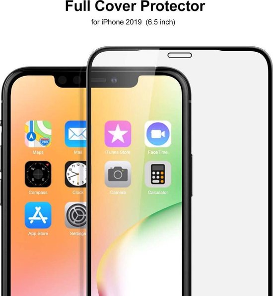 Apple iPhone 11 Pro Max - Pack de 2 Protecteurs d'objectif pour appareil photo + Lot de 2 Protecteurs d'écran en verre Tempered Glass Full 3D en verre