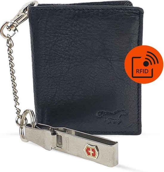Safekeepers Staande portefeuille met Ketting Clip - RFID - Kaapstad Zwart |  bol.com