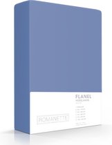 Excellente Flanel Hoeslaken Lits-jumeaux Jeans Blauw | 180x200 | Ideaal Tegen De Kou | Heerlijk Warm En Zacht