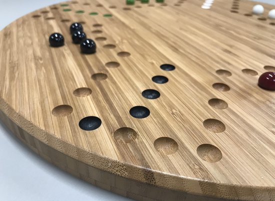 Afbeelding van het spel keezbord van bamboe, 4 personen