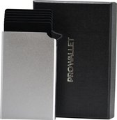 ProWallet Cardprotector - Pasjeshouder Zilver - 7 Pasjes - RFID Creditcardhouder - Uitschuifbaar - Geschikt voor Mannen en Vrouwen - Inclusief Luxe Cadeaubox