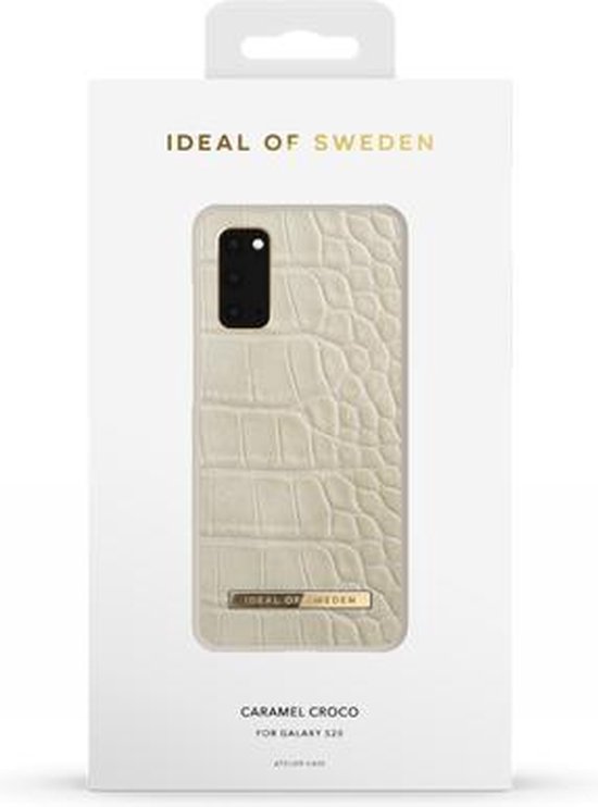 ideal of sweden atelier case introductory geschikt voor samsung galaxy s20 caramel croco