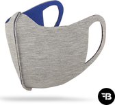 Healthmask BOOF® Herbruikbaar Mondkapje - Kind - Grijs/Blauw - 3 laags