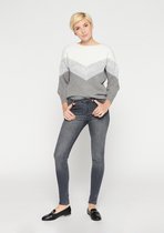 LOLALIZA Skinny jeans met strass steentjes - Grijs - Maat 34