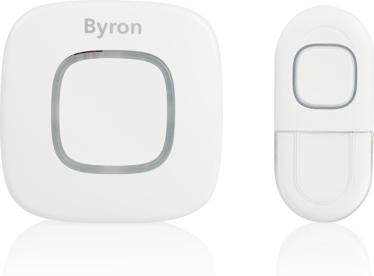 Byron DBY-24722 - Deurbel Draadloze set - 200m Bereik - Waterdicht - Wit