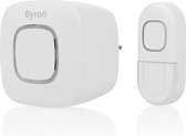 Byron DBY-24722 Draadloze deurbel - Ontvanger met stekker - Waterdicht - Wit - 200m Bereik - 85 dB - 8 Melodieën