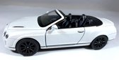 Bentley Continental Supersports Convertible (Wit) 1/38 Kinsmart - Modelauto - Schaalmodel - Model auto - Miniatuurautos - Miniatuur auto