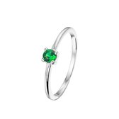 YO&NO - Ring - zilver - Aanschuifring - Agaat - 4mm - 19mm - Sieraden Vrouw  - Gerhodineerd - Zilver 925