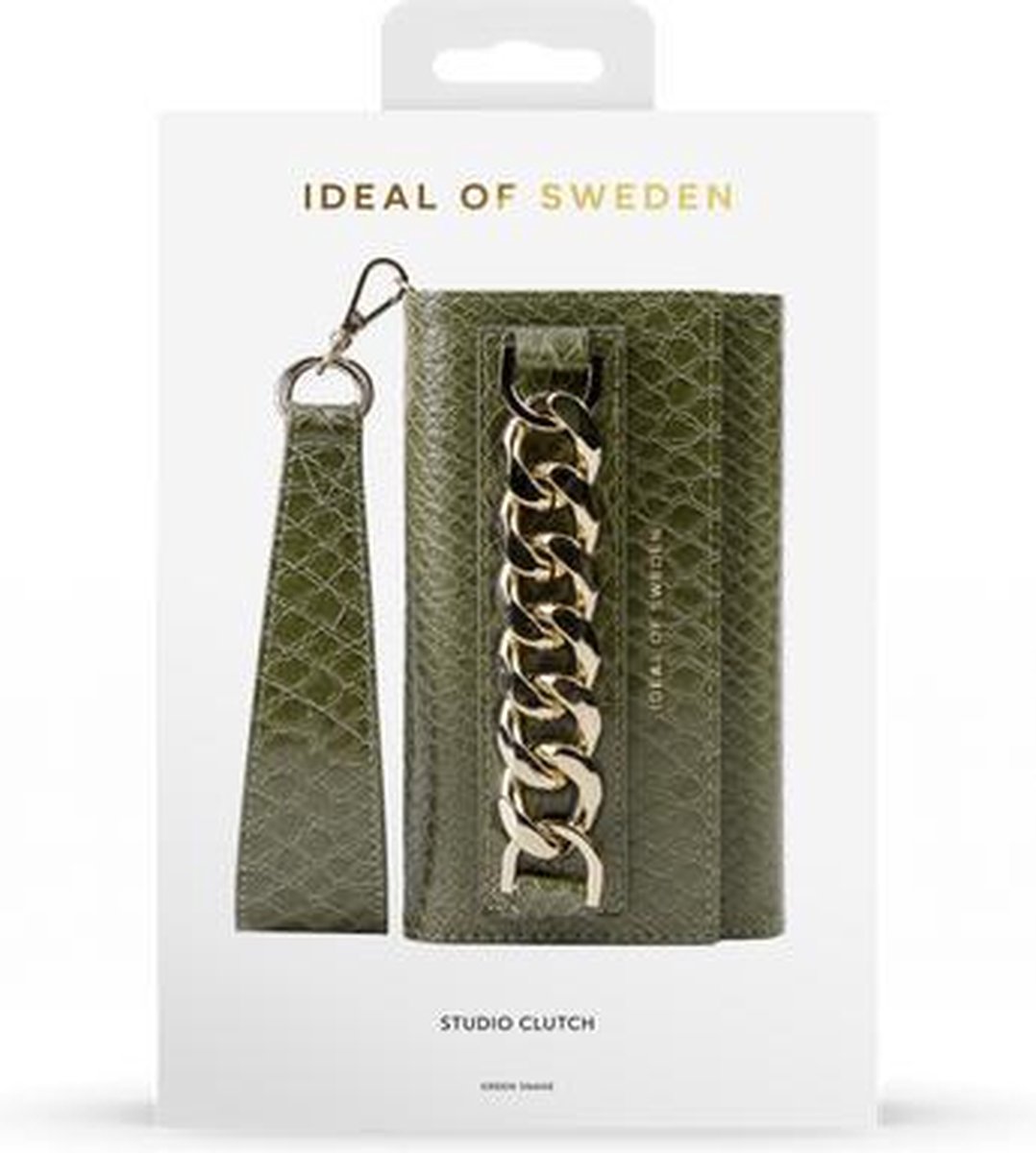iDeal of Sweden Studio Clutch voor iPhone 11 Pro/XS/X Green Snake
