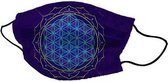 Mondkapje Flower of Life Blue