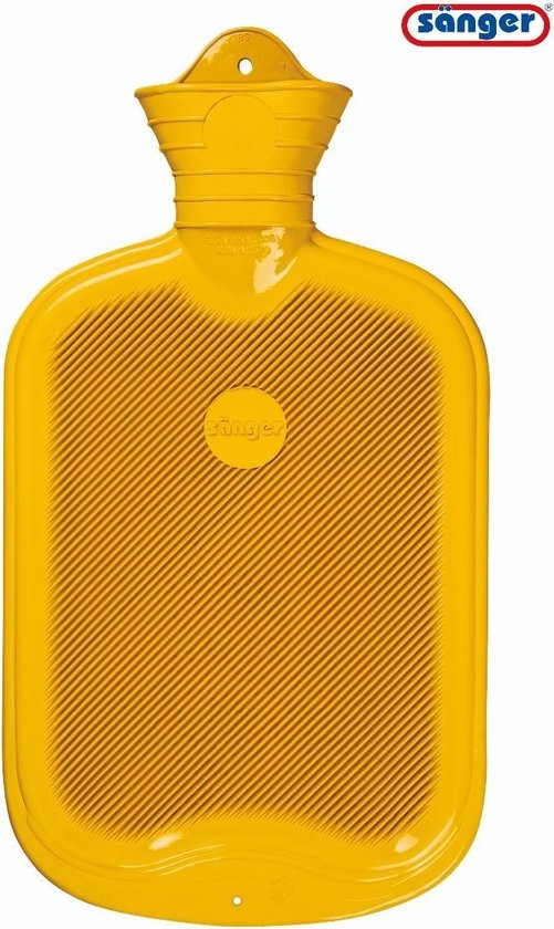 SÄNGER Warmwaterkruik Rubber 2L geel 1