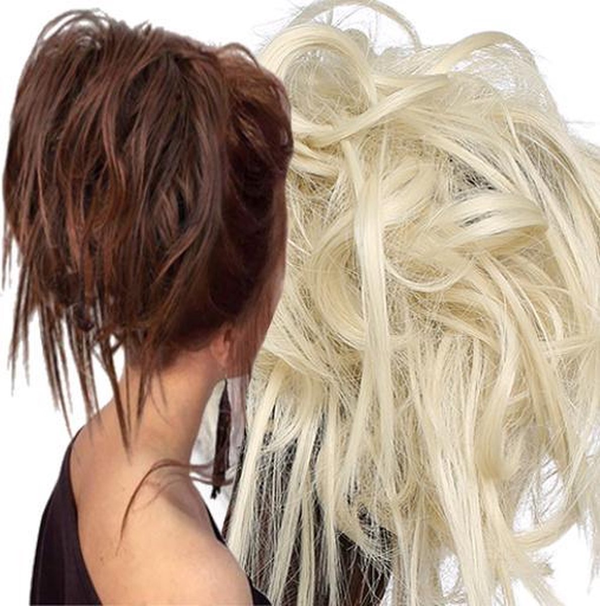 Haar Wrap Extension half lang Bleach Blonde | Inclusief Luxe Bewaarzakje.