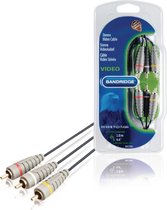 Bandridge BVL5302 Composiet Videokabel 3x Rca Male - 3x Rca Male 2.00 M Blauw