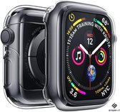 Strap-it Geschikt voor Apple Watch silicone Case - Maat: 38mm - transparant - hoesje - beschermhoes - protector - bescherming