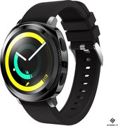 Siliconen Smartwatch bandje - Geschikt voor  Samsung Gear Sport siliconen bandje - zwart - Strap-it Horlogeband / Polsband / Armband