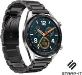 Strap-it Huawei Watch GT / GT 2 stalen band - zwart - 42mm