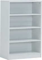 Boekenkast modern 110 cm met 3 planken spaanplaat  wit
