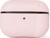 DECODED Airpod Pro Split hoesje – Geschikt voor AirPods Pro Full Grain Leren Case - Roze