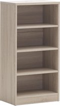 Boekenkast modern 110 cm met 3 planken spaanplaat  eikenhout sonoma