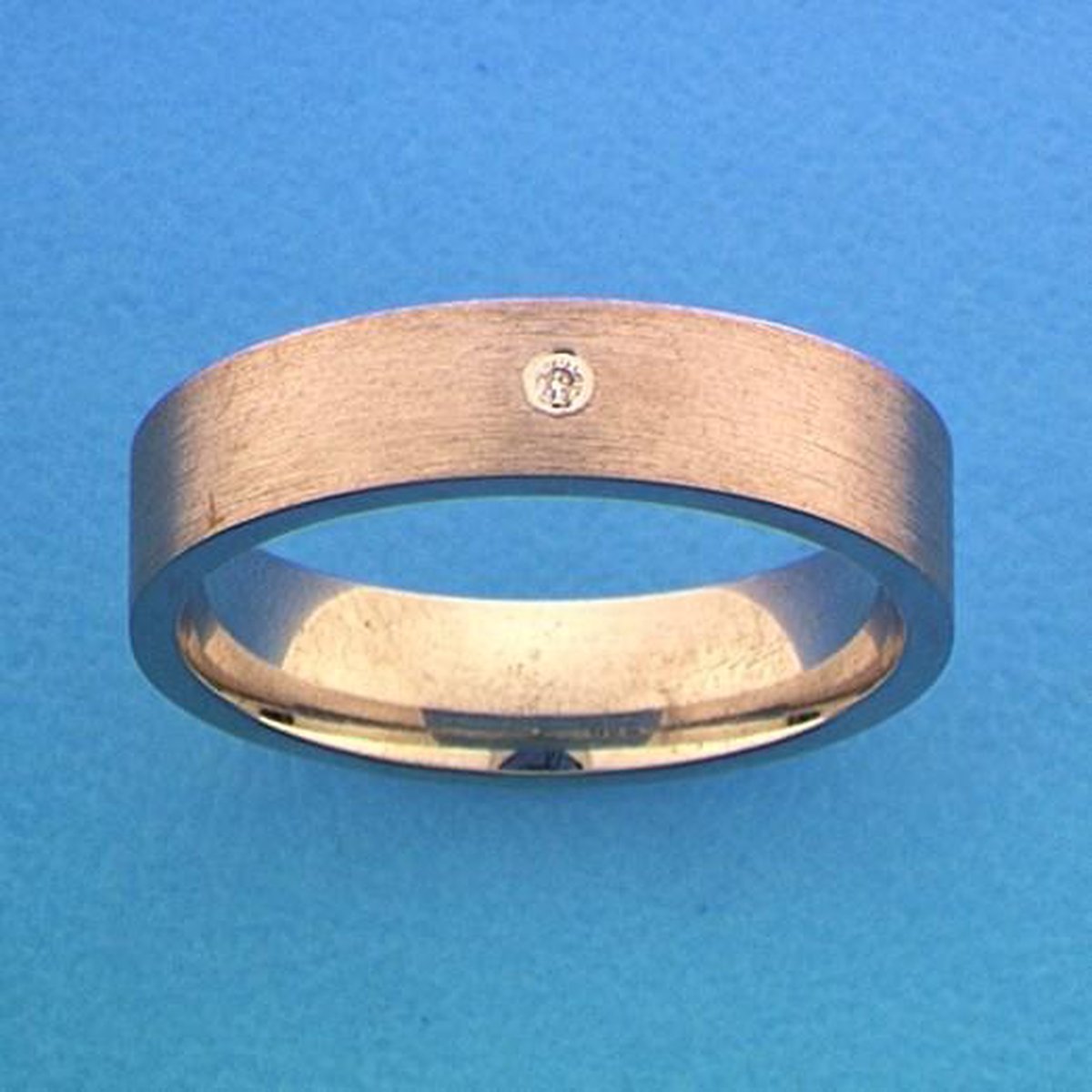 Gerhodineerd Zilver Ring A305 - 5 Mm 0.01Ct H Si 1315524