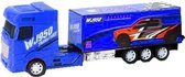 Luna Autotransporter Trucks Jongens 1:30 Blauw 4-delig