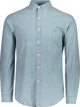 Polo Ralph Lauren  Overhemd Blauw Aansluitend - Maat XXL - Heren - Never out of stock Collectie - Katoen