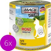 MAC's Vetcare Kattenvoer - Mono proteïne - Puur Kalkoen 6 x 800g