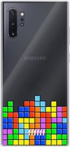6F hoesje - geschikt voor Samsung Galaxy Note 10 Plus -  Transparant TPU Case - Tetris #ffffff