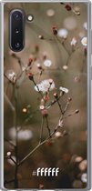 Samsung Galaxy Note 10 Hoesje Transparant TPU Case - Flower Buds #ffffff