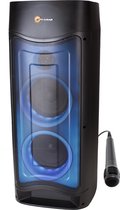 N-GEAR LGP 52 - Draagbare Bluetooth Party Speaker - Karaoke Set - 1 Microfoon - Discoverlichting