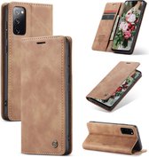 Samsung Galaxy S20 FE Hoesje Sienna Bruin - CaseMe Portemonnee Book Case
