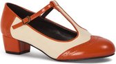 Lulu Hun Georgia 40's Pumps Oranje Ivoor