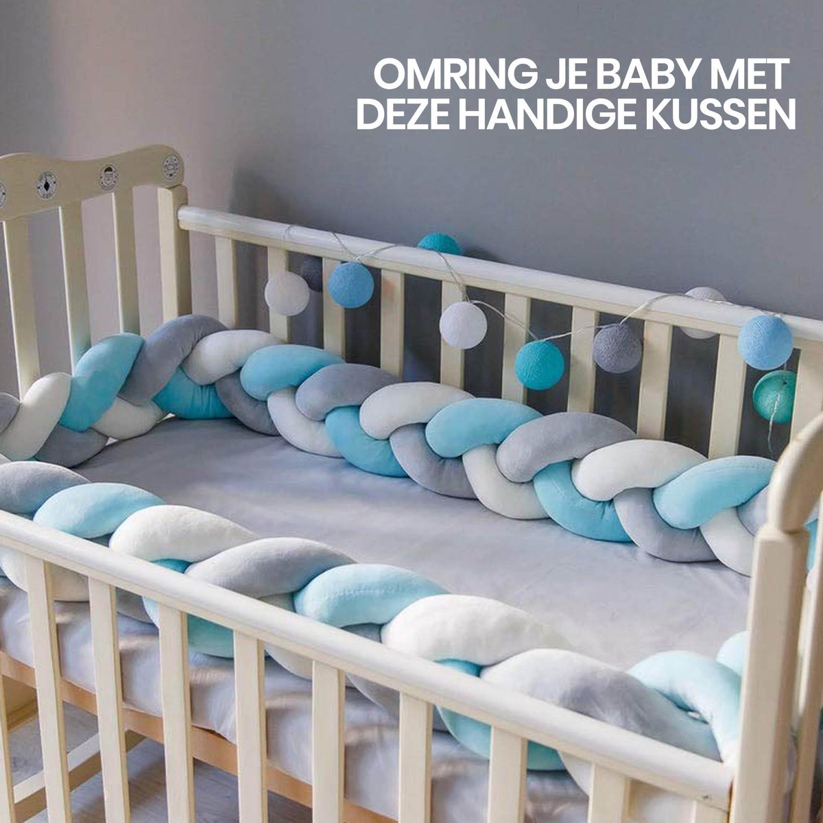 Bol Com Buxibo Baby Bed Bumper Baby Veiligheid Hoofdbescherming Bedbescherming