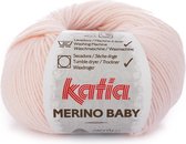 Katia Merino Baby - 7 - Zeer licht bleekrood - 50 gr. = 165 m.