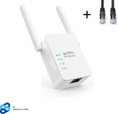 Wifi versterker - JK Innovations®  - 300Mbps - Stopcontact - Draadloos - GRATIS Internet kabel