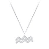 zilveren sterrenbeeld ketting waterman | zodiac sign aquarius ketting dames | Zilverana | sieraden vrouw | Sterling 925 Silver