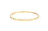 Essential Collectie Charlotte | Bangle armband goud - Medium (63x55mm) - Glitterende stainless steel armband met onzichtbare sluiting  - Sprankelende bangle