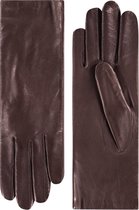 Leren handschoenen dames met wolmix voering model Dover Color: Espresso, Size: 8.5