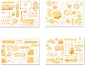 Washi stickers | bullet journal & planner stickers | 8 vellen | Oranje