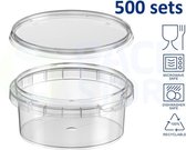 600 x plastic bakjes met deksel - 180 ml - ø95 mm - vershoudbakjes - meal prep bakjes met deksel - transparant - geschikt voor diepvries, magnetron en vaatwasser - direct van een N