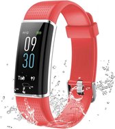 Lintelek Activity Tracker - Smartwatch Dames en Heren - Connected Activity Tracker - Smartwatch iOS & Android - Rood